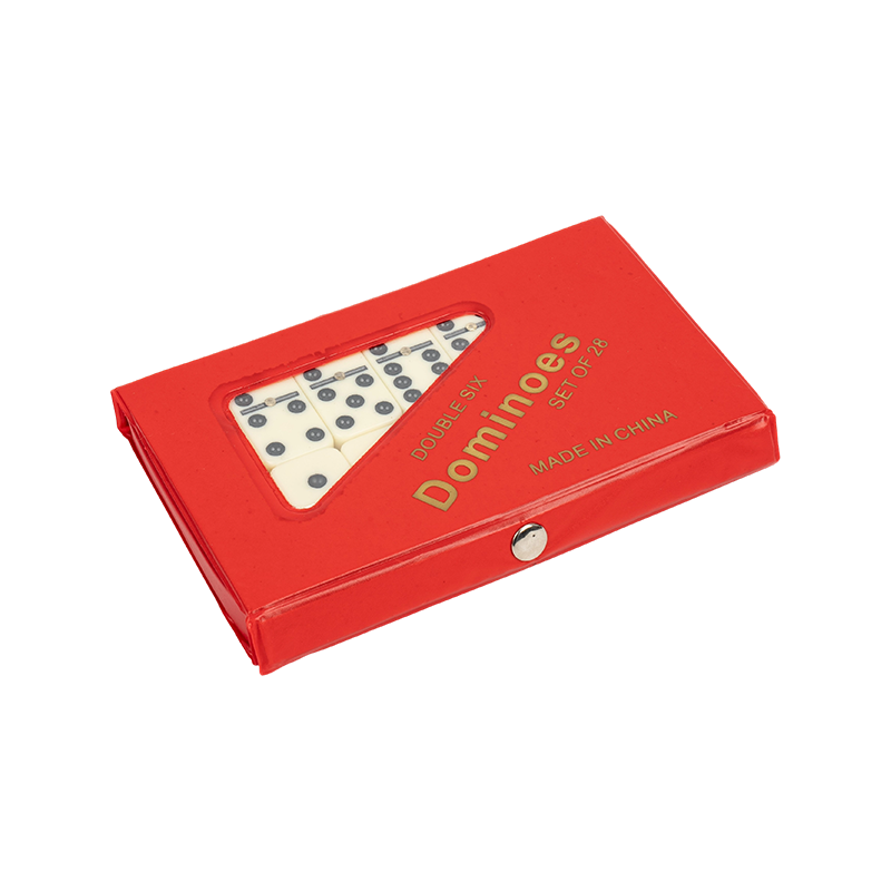 Double Six Dominoes Set with RED PVC Case
