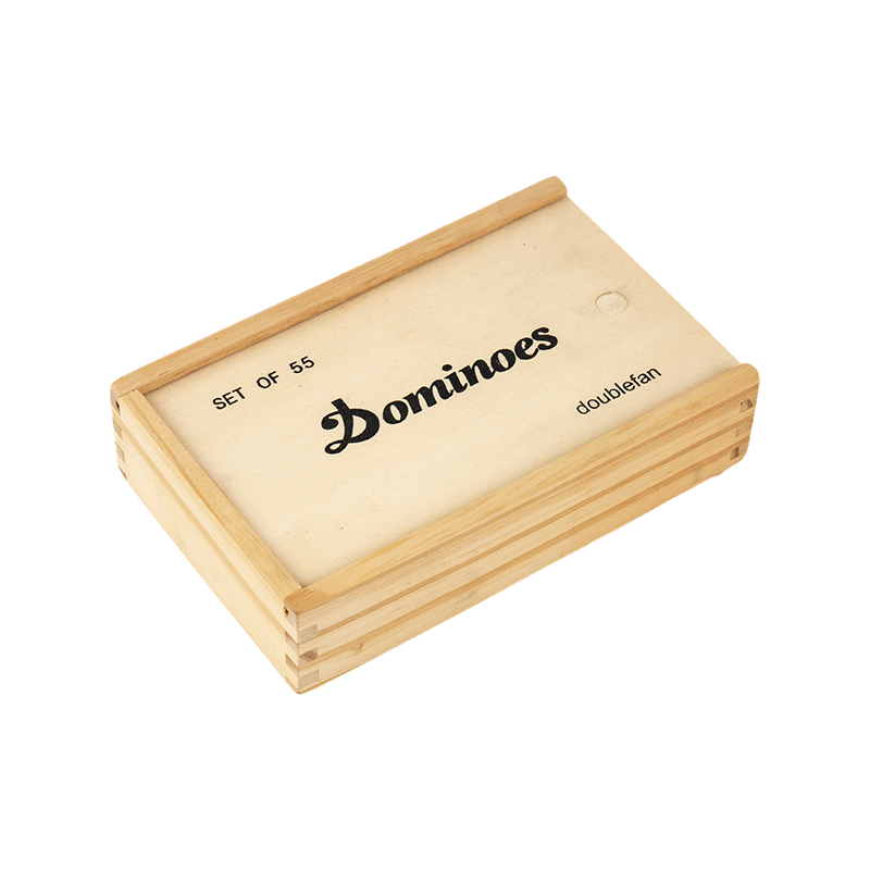 Original Wood Double Nine Wooden Box Dominoes