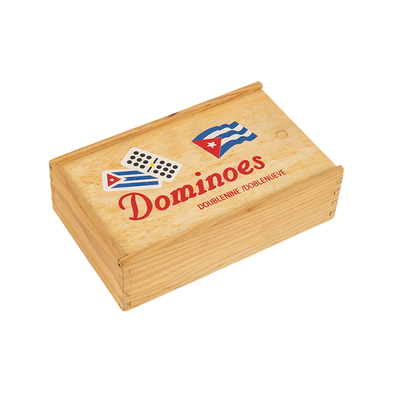 Traditional Cuban Double Nine Wooden Box Dominoes