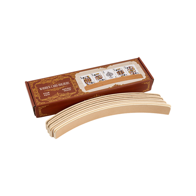 Wooden playing card rack