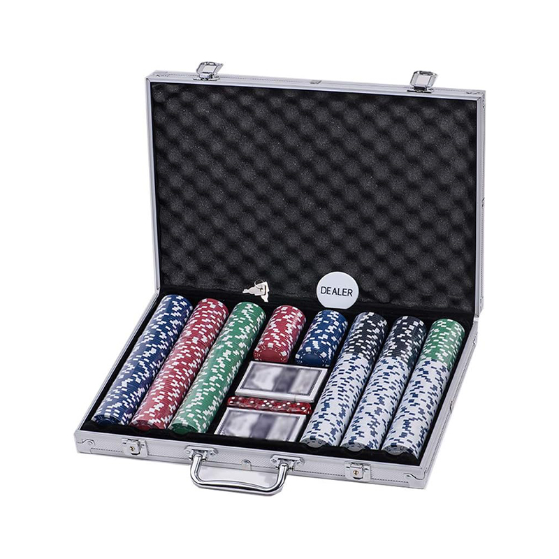 500psc Heavy Duty Clay Poker Chips Set in Aluminum Box