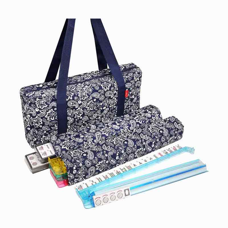 Portable Packaging Colorful Push-Card Mahjong Set