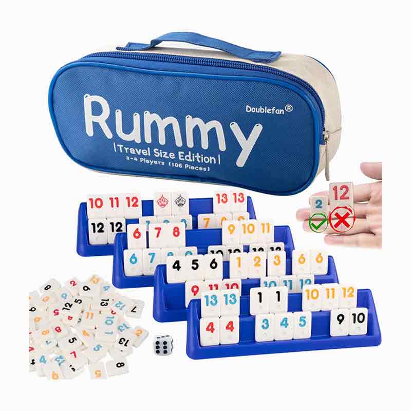 4 Players Portable Travel Rummy Set