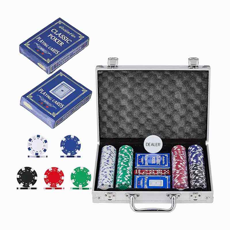 200-Piece Aluminum Box Poker Chip Set