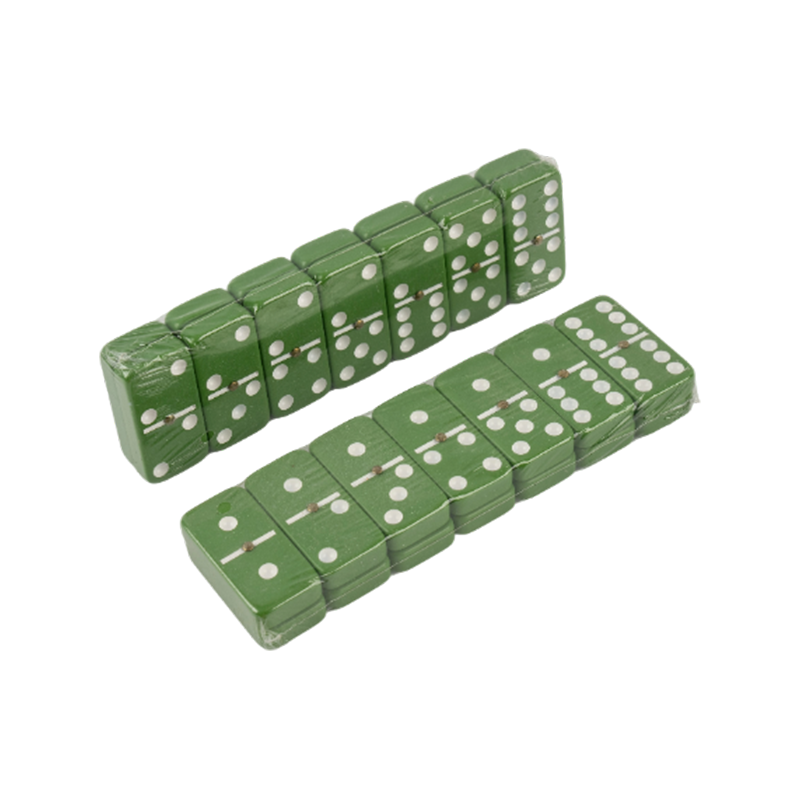 Colorful Green Table Game Dot Domino Chips Set